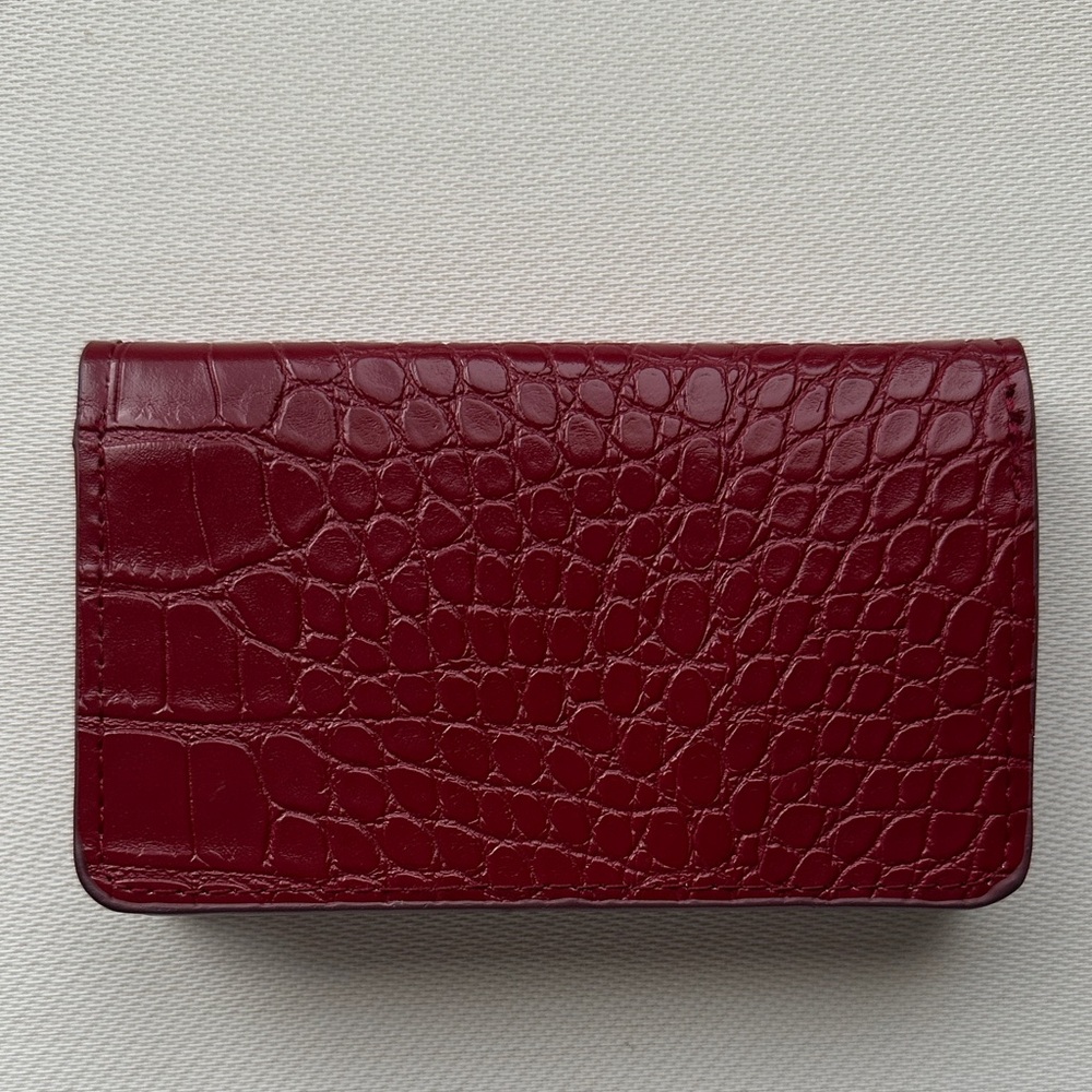 Mango Croc-Embossed Red Wallet - Picture 3 of 6